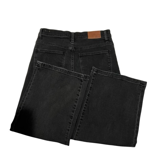 Madewell Wide-Leg Crop Black Women's Size 28 Button-Front - Picture 3 of 14